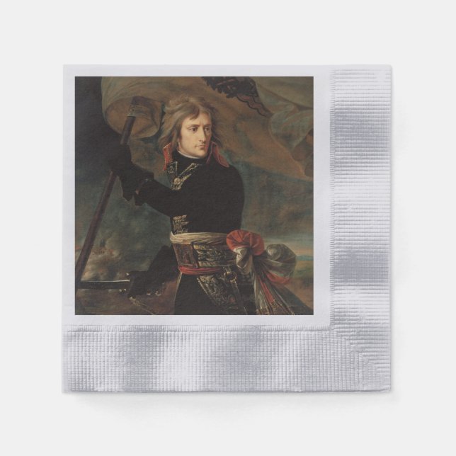 Napoleon Bonaparte's Rally at the Battle of Arcole Napkin (Front)