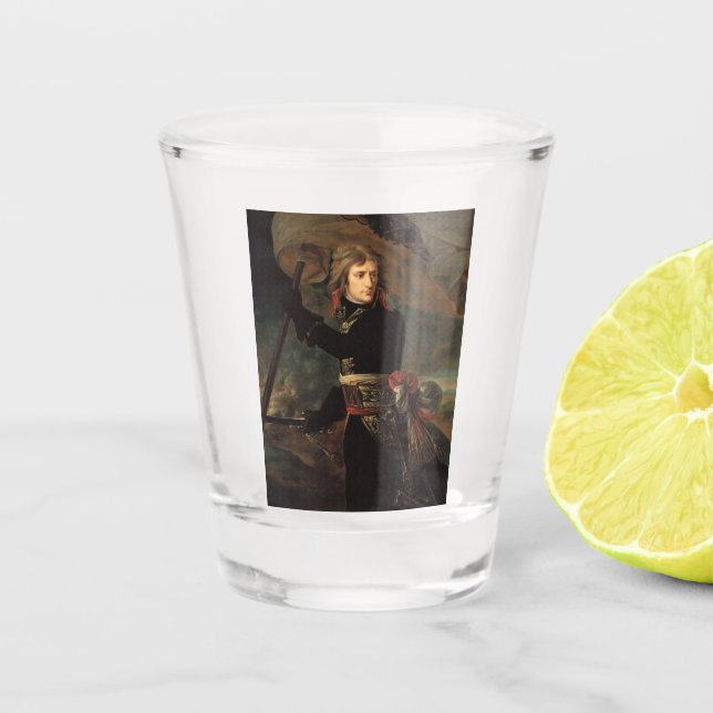 Napoleon Bonaparte's Rally at the Battle of Arcole Shot Glass (Front)