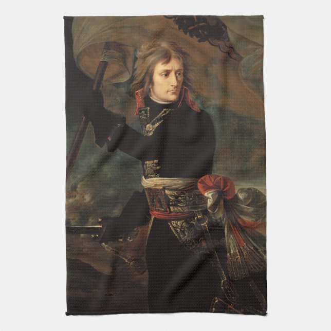 Napoleon Bonaparte's Rally at the Battle of Arcole Tea Towel (Vertical)