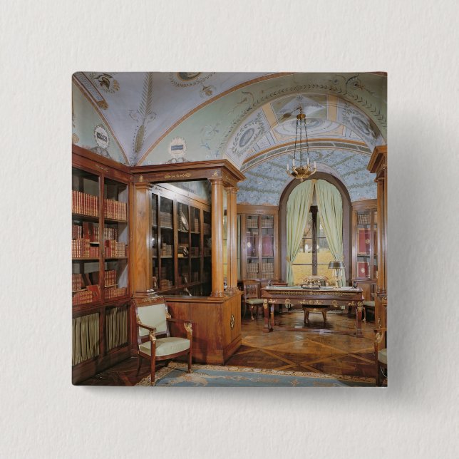 Napoleon Bonaparte's study, c.1800 15 Cm Square Badge (Front)