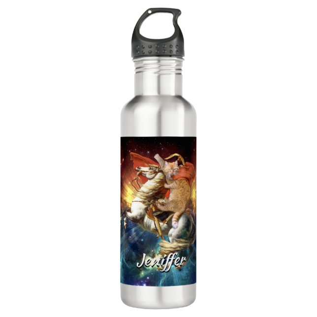 Napoleon Cat in Space                              710 Ml Water Bottle (Front)