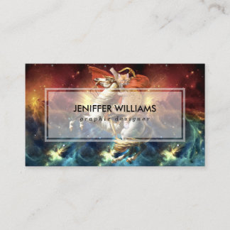 Napoleon Cat in Space Business Card