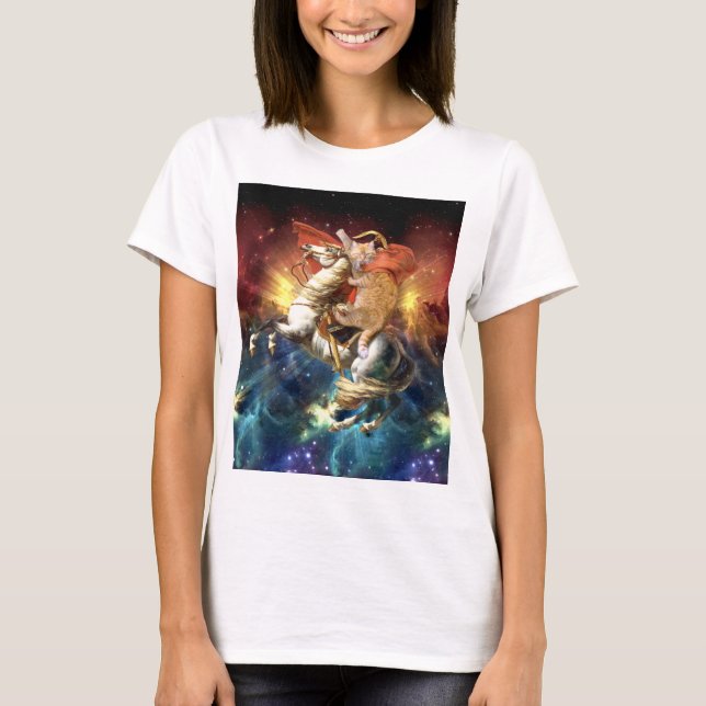 Napoleon Cat in Space                              T-Shirt (Front)