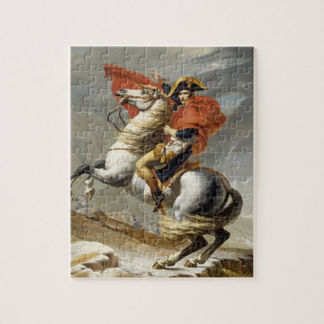 Napoleon Crossing the Alps by Jacques Louis David Jigsaw Puzzle (Vertical)