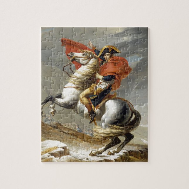 Napoleon Crossing the Alps by Jacques Louis David Jigsaw Puzzle (Vertical)