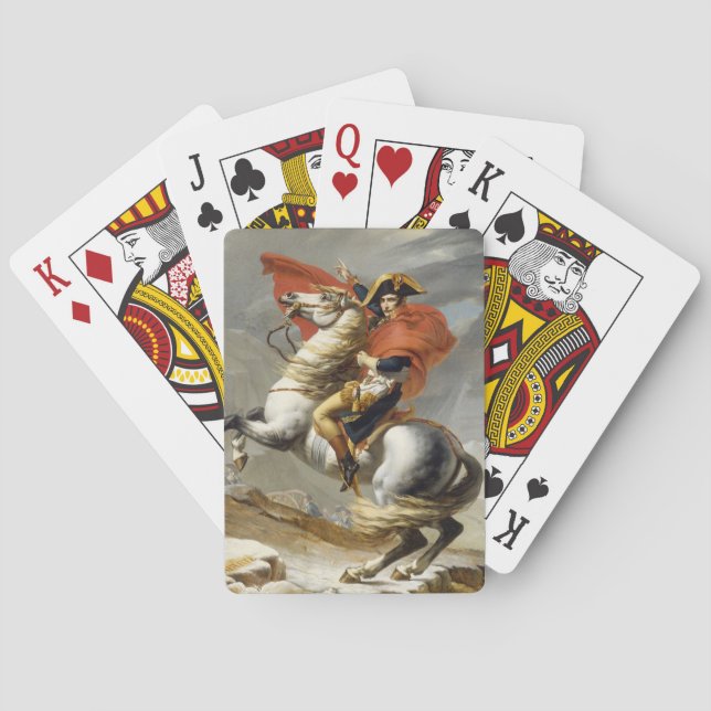 Napoleon Crossing the Alps by Jacques Louis David Playing Cards (Back)