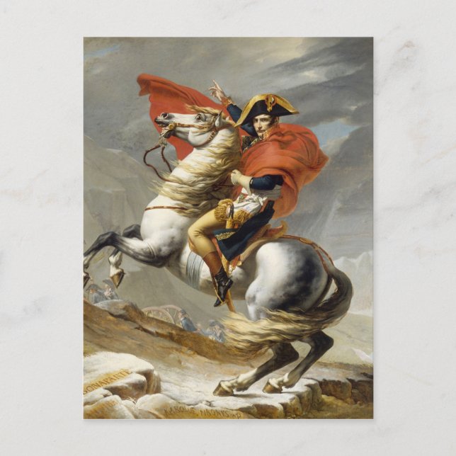 Napoleon Crossing the Alps by Jacques Louis David Postcard (Front)