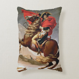 Napoleon Crossing the Alps, c.1800 (oil on canvas) Decorative Cushion