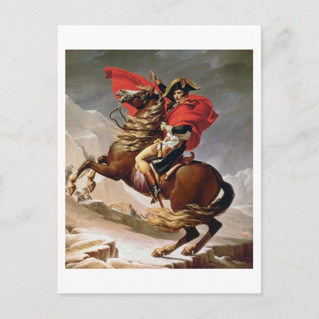 Napoleon Crossing the Alps, c.1800 (oil on canvas) Postcard (Front)