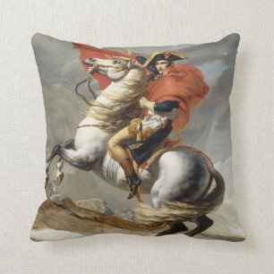 Napoleon Crossing the Alps - Jacques-Louis David Cushion