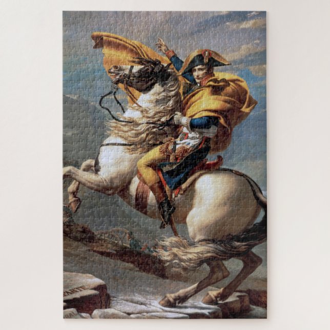 Napoleon Crossing the Alps, Jacques-Louis David Jigsaw Puzzle (Vertical)