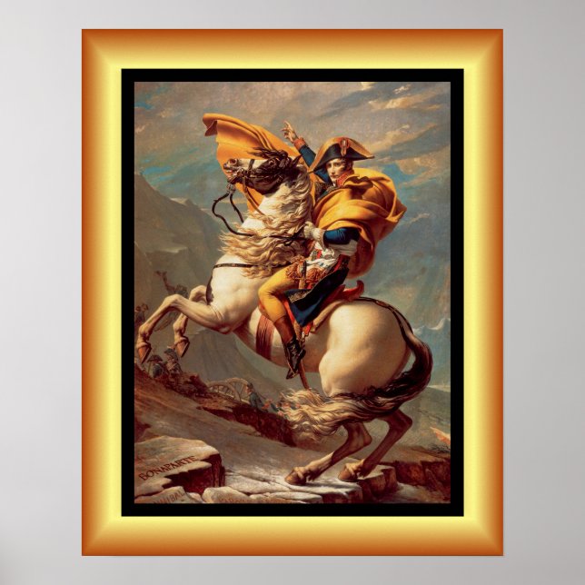 Napoleon Crossing The Alps ~Jacques-Louis David  ~ Poster (Front)