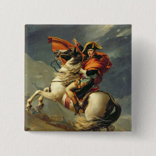 Napoleon Crossing the Alps on 20th May 1800 15 Cm Square Badge