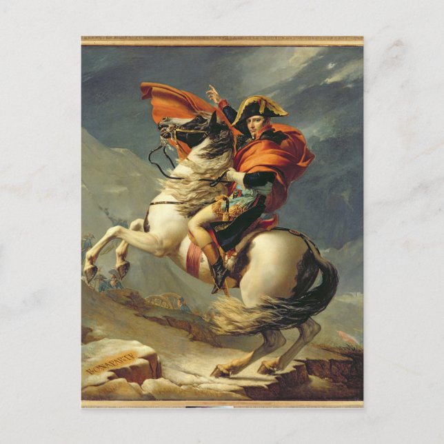 Napoleon Crossing the Alps on 20th May 1800 Postcard (Front)
