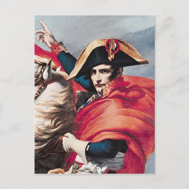 Napoleon Crossing the Alps Postcard (Front)