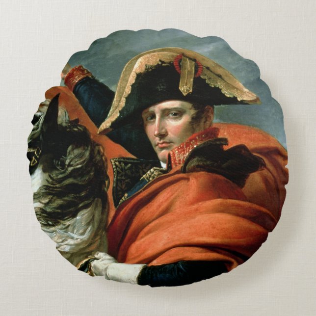 Napoleon  Crossing the Alps Round Cushion (Front)
