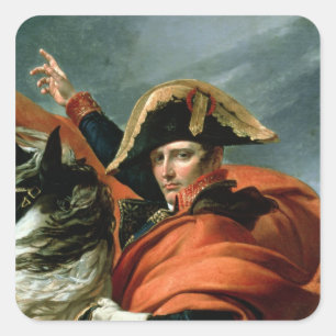 Napoleon Crossing the Alps Square Sticker