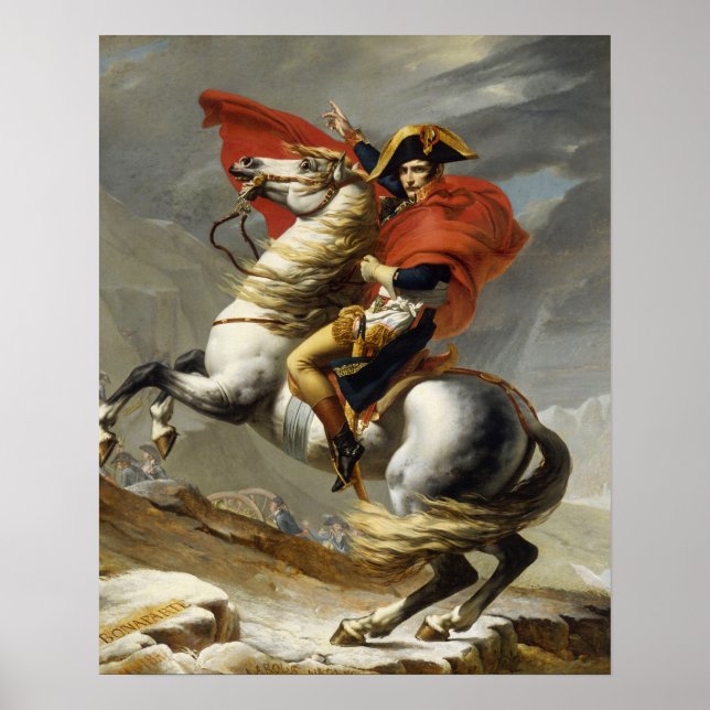 Napoleon Crossing the Grand Saint-Bernard Pass Poster (Front)
