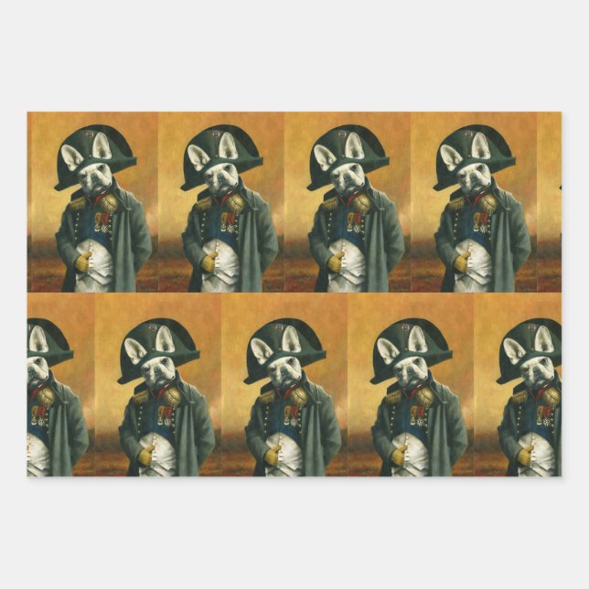 Napoleon French Bulldog Gift Wrapping paper (Front 3)