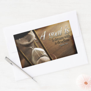Napoleon Hill Inspirational Quote "A goal" Rectangular Sticker