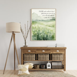 : Napoleon Hill Quote, Landscape Watercolor Poster