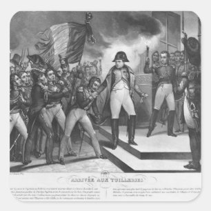 Napoleon I arriving at the Tuileries Square Sticker