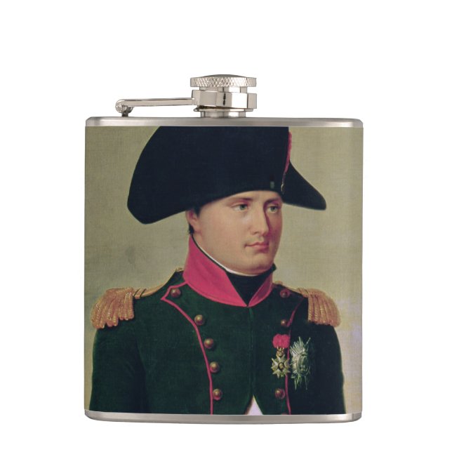 Napoleon I  in Front of the Chateau de Malmaison Hip Flask (Front)
