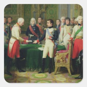 Napoleon I Receiving Baron Vincent Square Sticker