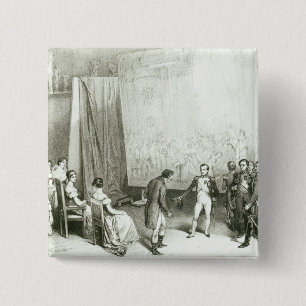 Napoleon I Visiting the Studio of David 15 Cm Square Badge