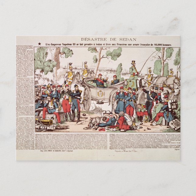 Napoleon III  arrives at Sedan Postcard (Front)