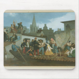 Napoleon III Visiting Flood Victims of Mouse Pad