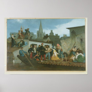 Napoleon III  Visiting Flood Victims of Poster