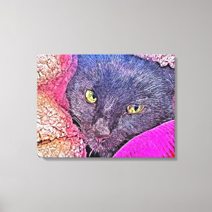 Napoleon in a blanket canvas print