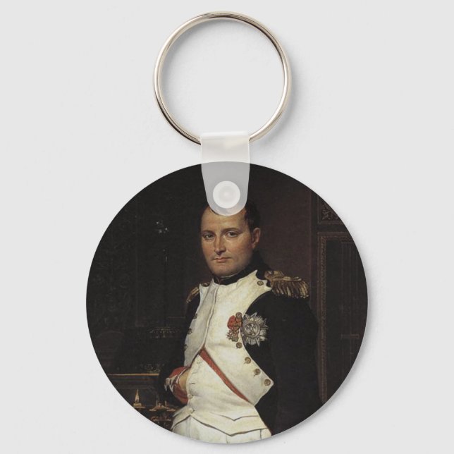 Napoleon in his Study by Jacques Louis David Key Ring (Front)