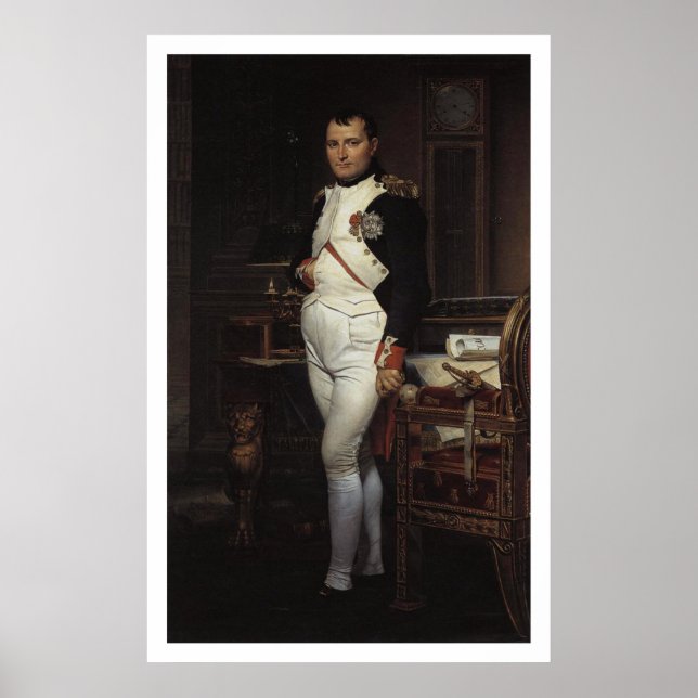 Napoleon in his Study by Jacques Louis David Poster (Front)