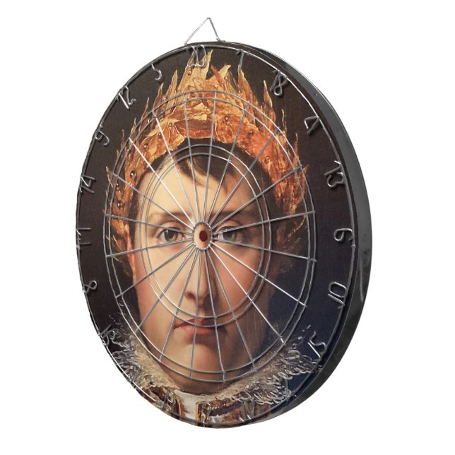 Napoleon Laurel-Wreath Crowned Hero Dartboard  (Front Right)