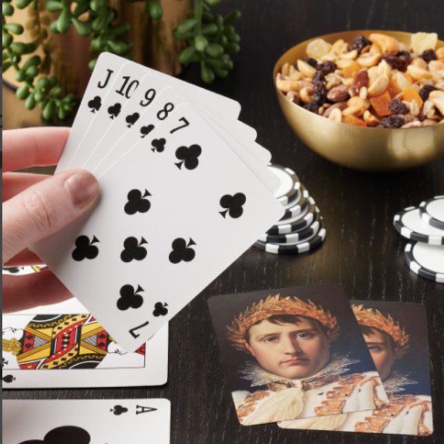 Napoleon Laurel-Wreath Crowned Hero Playing Cards  (Napoleon’s Portrait Poker cards easy to shuffle, smooth card stock. Dimensions: 2.5" x 3.5". )