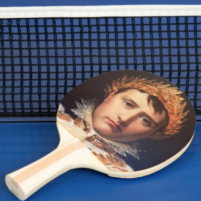 Napoleon Laurel-Wreath Ping Pong Paddle (Napoleon’s Portrait  Design Ergonomic handle. Paddle core constructed with quality hardwood.
)