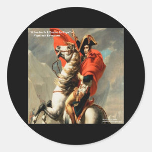 Napoleon & "Leader" Quote Classic Round Sticker