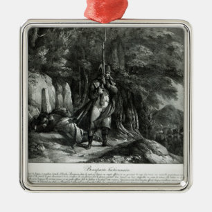 Napoleon on sentry duty metal ornament