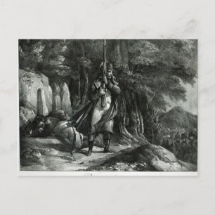 Napoleon on sentry duty postcard