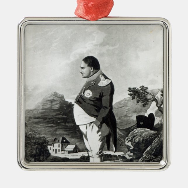 Napoleon on the island of St. Helena, 1820 Metal Ornament (Front)