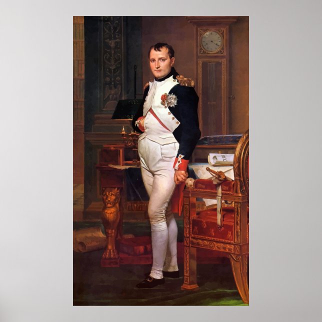 Napoleon Posing In His Study Poster (Front)