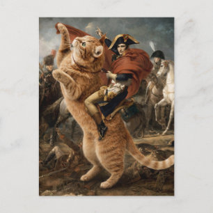 Napoleon Riding Giant Battle Cat                   Postcard