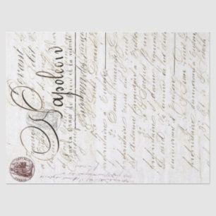 Napoleon Script Decoupage Tissue Paper