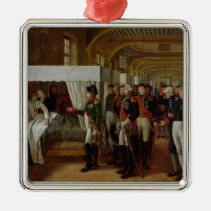 Napoleon visiting the Infirmary of Invalides Metal Ornament