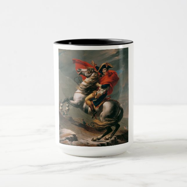 Napoleon with Horse, Battle of St. Bernard Pass Mug (Center)