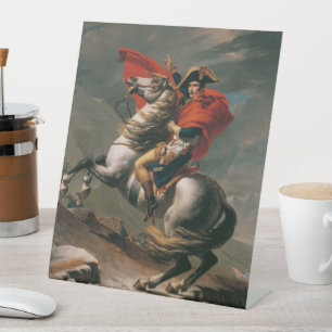 Napoleon with Horse, Battle of St. Bernard Pass Pedestal Sign