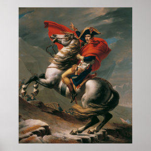 Napoleon with Horse, Battle of St. Bernard Pass Poster