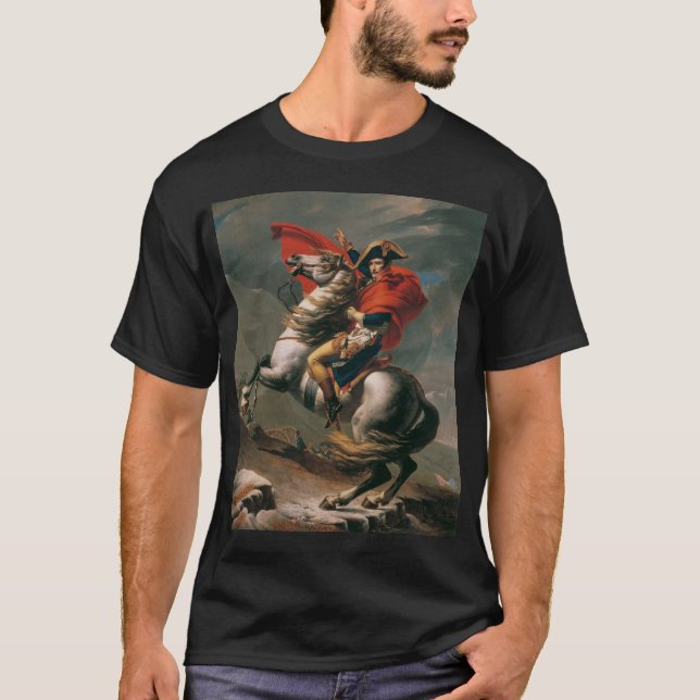 Napoleon with Horse, Battle of St. Bernard Pass T-Shirt (Front)